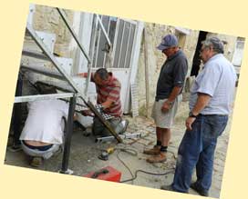 Préparatif de l'exposition