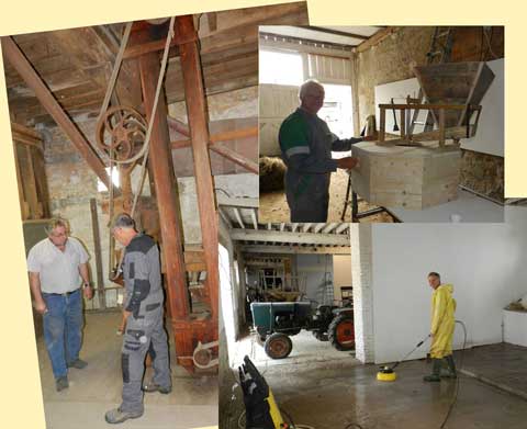 Préparatif de l'exposition