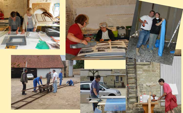 préparatif de l'exposition Vexin terre d'entreprises